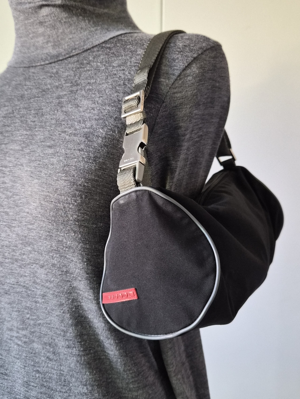 Prada Sport Nylon Barrel Mini Bag